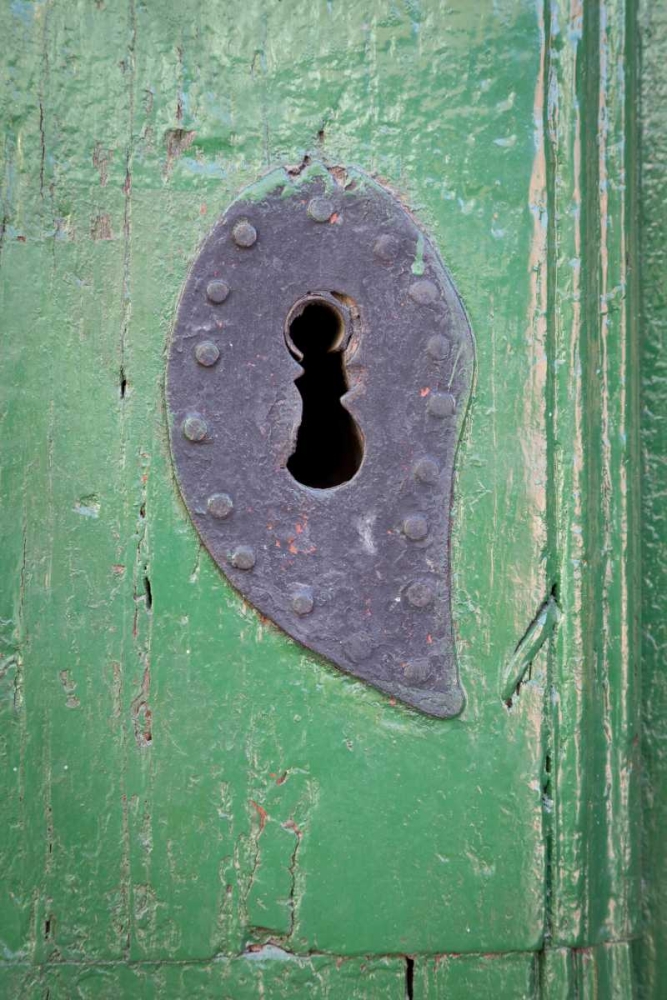 Mexico Detail of wooden door and Key hole